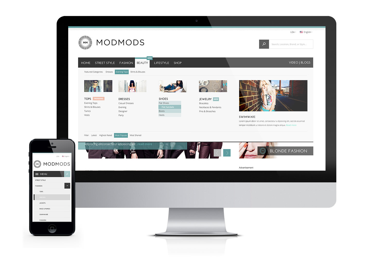 ModMods Display Mobile